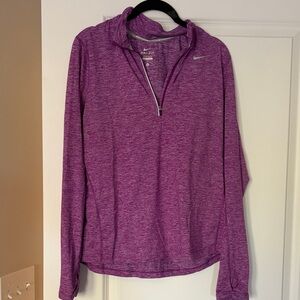 Nike Purple Heather Quarter-Zip Dri-FIT Pullover